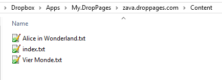 Ordnerstruktur droppages auf ihrem Rechner content