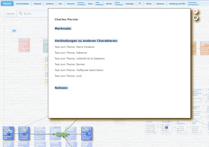 Einträge in der Personendatenbank zu dieser Person